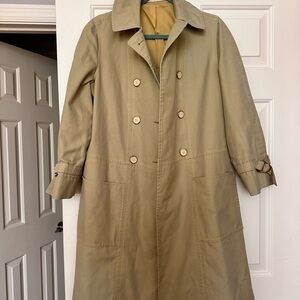 Women's Double-Breasted Trench Coat in Khaki